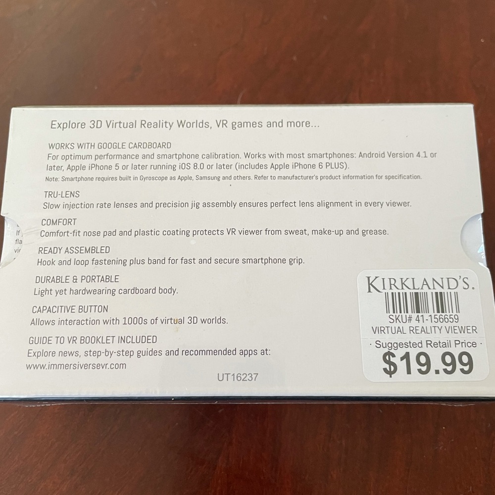 NWT Virtual Reality Headset Viewer Compatible w/Most iPhone & Android. Assembled - Picture 2 of 3